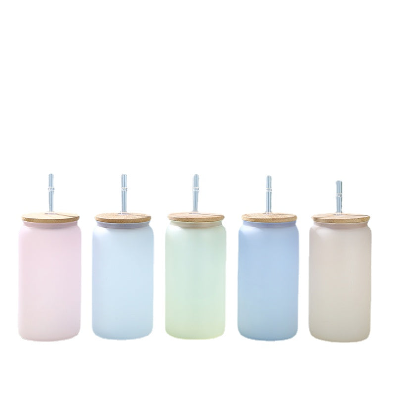 16oz CASE (32UNITS) Gradient Tumbler Single Layer Heat Resistant Borosilicate Cold Color Tumbler