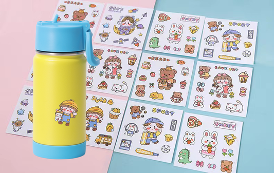 12oz Case (25unit) Stainless Steel Double Walled Children's Sports Water Bottle with Lid