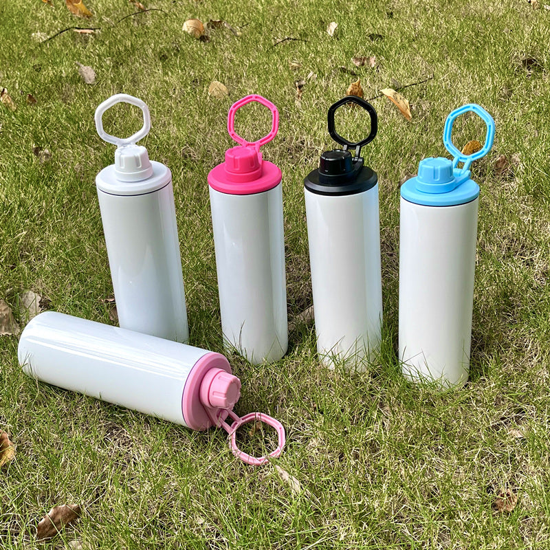 20oz Case of (25 Units) 5colors Lid Sublimation Straight Tumbler with Spray Cap Insulated Water Bottle 5colors Lid