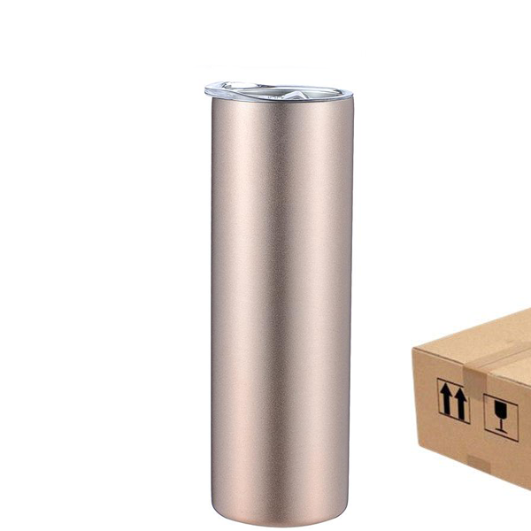 Skinny 20oz Stainless Steel Tumbler Double Walled Vacuum Coffee Mug Travel Cup Insulated Coffee Cup with Lids