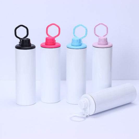 20oz Case of (25 Units) 5colors Lid Sublimation Straight Tumbler with Spray Cap Insulated Water Bottle 5colors Lid