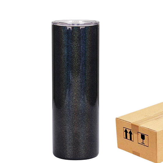 20oz CASE (15 /25 UNITS) Glitter Skinny Strainght sublimation tumblers