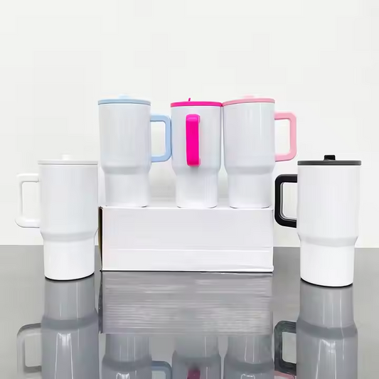 20oz CASE (25 UNITS) Sublimation Glossy Tumbler Leak Proof Flip Straw with Handle