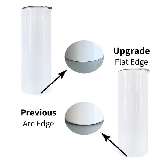 1 /24Pack 20oz Sublimation Skinny Strainght Blanks Tumbler Wholesale With Stainless Steel Straw