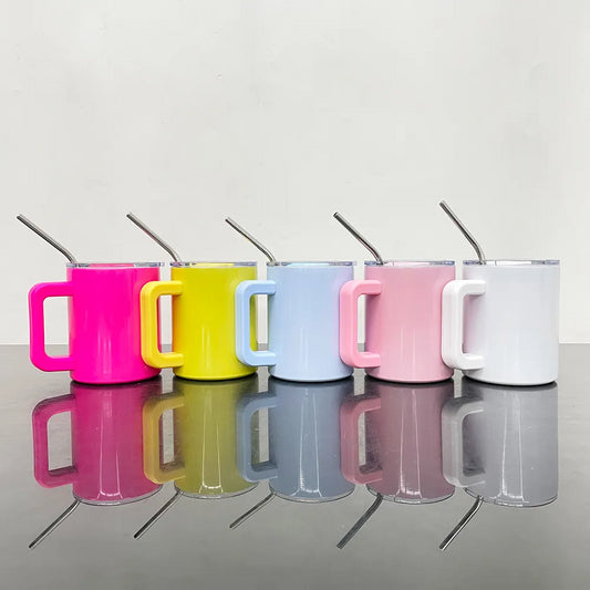 12 oz case (25 units) Sublimation Tumbler Mug Stainless Steel Vacuum Insulated Colored with Magnetic Lid