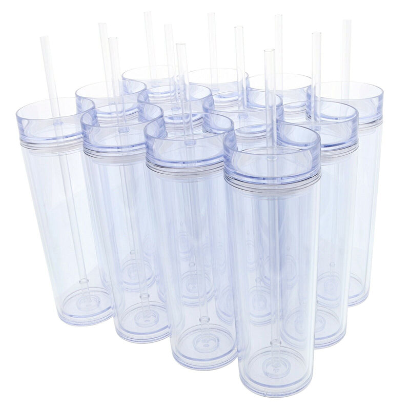 16oz CASE (30 UNITS) cheap acrylic tumbler wholesale skinny plastci tumbler