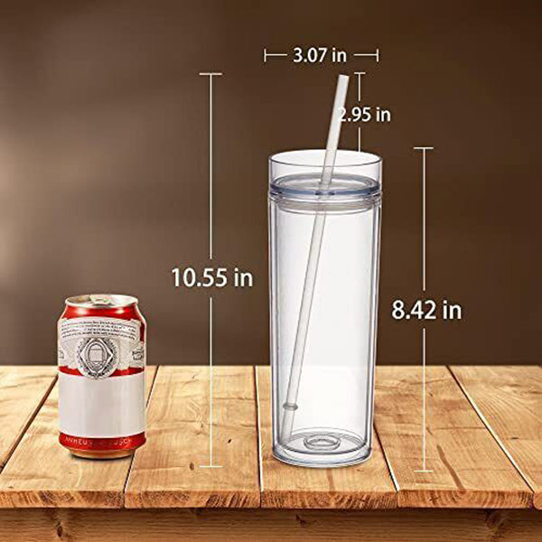 16oz CASE (30 UNITS) cheap acrylic tumbler wholesale skinny plastci tumbler
