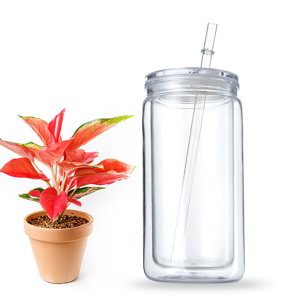 16oz Case (25 Units )  Acrylic Double-layer Snowball Cup Plastic Drum Double Wall Acrylic Tumbler