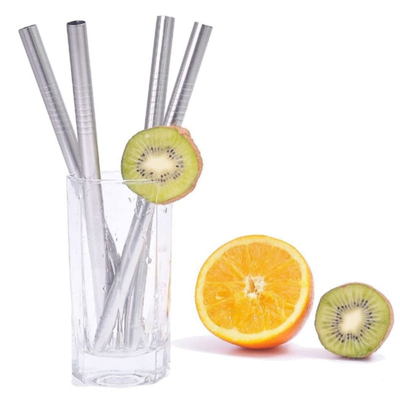 (25 sticks) pack 10.43" Reusable Metal Straws,Plastic and stainless steel