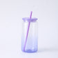 16oz Case (25 Units)  Acrylic Colored Blank Classic Tumblers With Straw