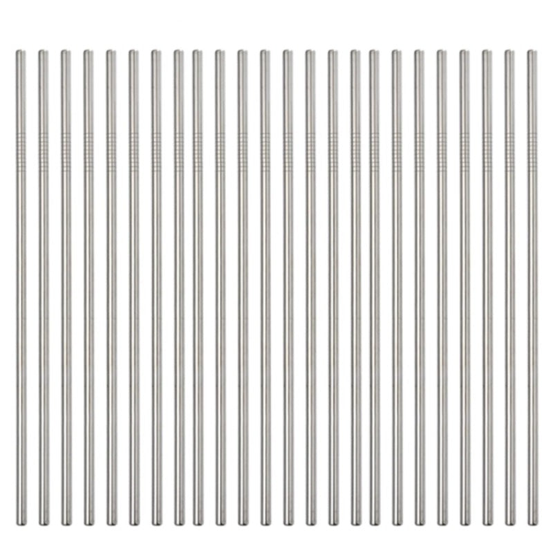 (25 sticks) pack 10.43" Reusable Metal Straws,Plastic and stainless steel