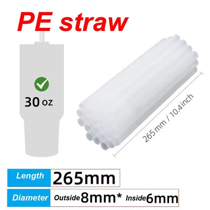 (25 sticks) pack 10.43" Reusable Metal Straws,Plastic and stainless steel