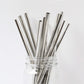 (25 sticks) pack 10.43" Reusable Metal Straws,Plastic and stainless steel