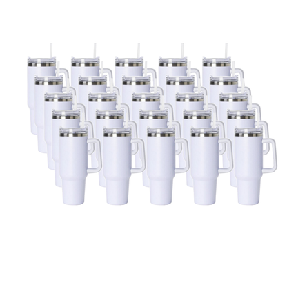 40oz CASE (1/25 UNITS) Tumbler with Handle