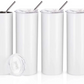 1 /24Pack  20oz Sublimation Skinny Strainght Blanks Tumbler Wholesale With Stainless Steel Straw