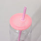 16oz Case (25 Units)  Acrylic Colored Blank Classic Tumblers With Straw Single layer plastic tumbler