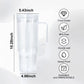 20Pack 40oz Clear Double Wall Plastic Snowglobe Cup Acrylic Snow Globe Tumbler with Pre Drilled Hole and Stoppers
