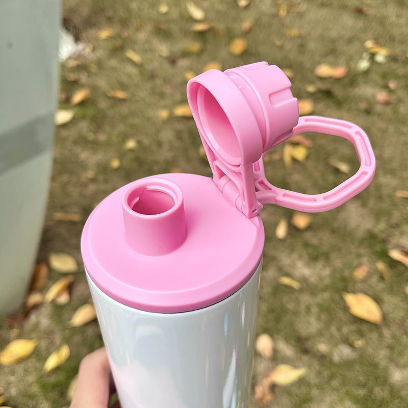 20oz Case of (25 Units) 5colors Lid Sublimation Straight Tumbler  with Spray Cap Insulated Water Bottle 5colors Lid