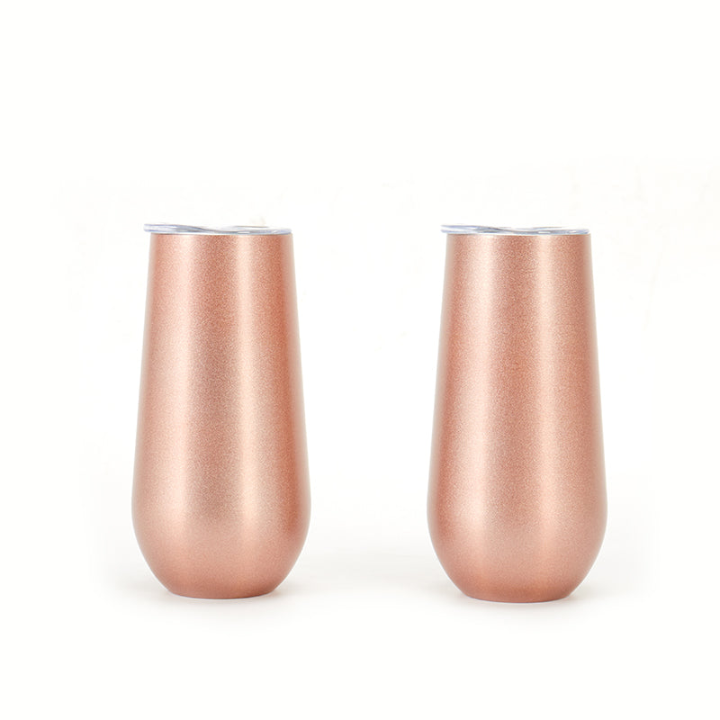6oz Champagne Beer Cup Rose Gold Stainless Steel