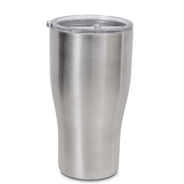 20oz/30oz CASE (1/25 UNITS) Curved double walled insulated tumbler with straw
