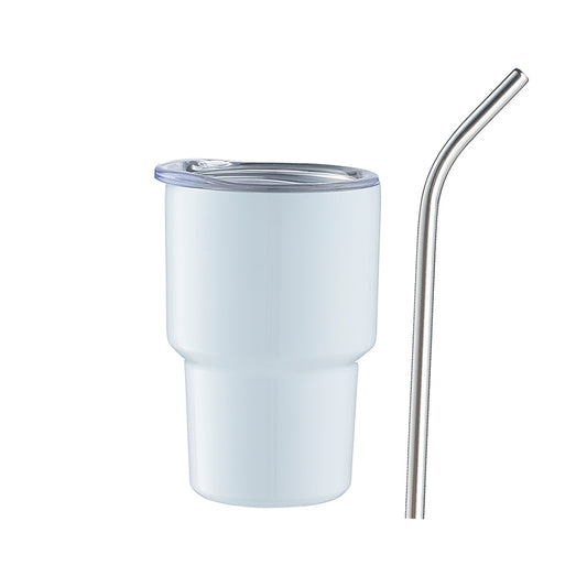 2 oz Case (6 Units) Sublimation Mini Car Cup Color Curved Double Wall Insulation with Straw