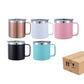 12oz CASE (25 UNITS) Cute Coffee Mug Tumbler Bulk Insulated Tumbler Whit handle