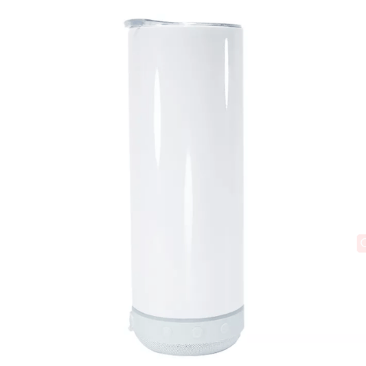 20oz CASE (1/25 UNITS) Straight Skinny Sublimation Bluetooth Speaker Tumbler Bluetooth Tumbler